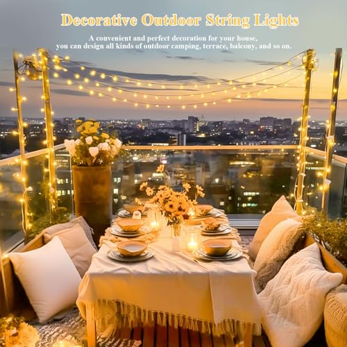 JMEXSUSS 66ft 200 LED Christmas String Lights Indoor Outdoor Waterproof, Warm White Christmas Lights Clear Wire, 8 Modes Twinkle Lights Plug in for Tree Bedroom Wedding Classroom Christmas Decorations