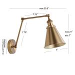 Farmhouse Industrial Adjustable Arm Metal LED Wall Light