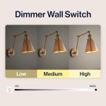 Farmhouse Industrial Adjustable Arm Metal LED Wall Light