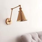 Farmhouse Industrial Adjustable Arm Metal LED Wall Light