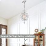 Crystal Mini Pendant Chandelier Fixture for Kitchen, Bedroom