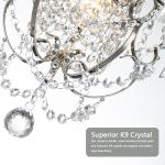 Crystal Mini Pendant Chandelier Fixture for Kitchen, Bedroom