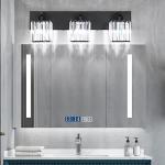 Aipsun Black Crystal 3-Light Modern Bathroom Vanity Fixture