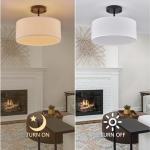 Sleek 3-Light Black Ceiling Fixture for Bedroom/Hallway