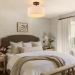 Sleek 3-Light Black Ceiling Fixture for Bedroom/Hallway