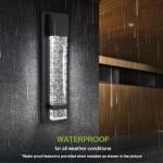 ASD Bubble Glass Wall Light Fixture | LED | Waterproof | Dimmable | ETL Listed | Black