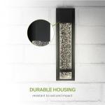 ASD Bubble Glass Wall Light Fixture | LED | Waterproof | Dimmable | ETL Listed | Black