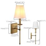 PERMO Set of 2 Rustic Industrial Wall Sconces