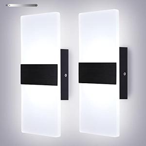 Lightess Modern Wall Sconces 2packs Indoor LED 12W