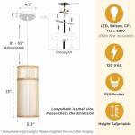 Natural Bamboo Mini Pendant Light for Bedroom Decor