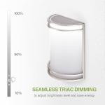 ASD LED Wall Mount Light Fixture - Brushed Nickel Sconce Lighting