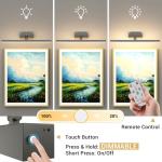 Mocalido 2 Pack Wall Picture Lights, Wireless LED