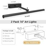 Mocalido 2 Pack Wall Picture Lights, Wireless LED