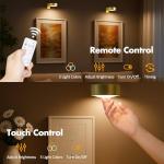 3Pcs Magnetic LED Picture Lights with Remote - Gold