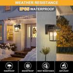 Porch Light with GFCI Outlet Built in, Dusk to Dawn Outdoor Light with Outlet, Waterproof Anti-Rust Alunmium Exterior Light Fixture Wall Mount Outside Light for House Garage Front Door, Bulb Included