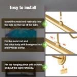 Battery Operated Wireless Picture Light with Remote Gold