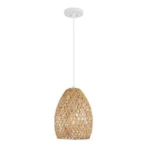 White Globe 1-Light Pendant Light Fixture