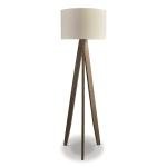 Signature Design by Ashley Dallson Casual 71" Wood Floor Lamp with Tripod Stand, Light Brown & Cream