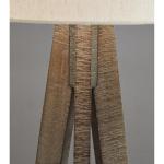 Signature Design by Ashley Dallson Casual 71" Wood Floor Lamp with Tripod Stand, Light Brown & Cream