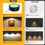 3 Pack Rechargeable Picture Frame Lights with Remote Control