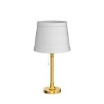 Oneach Modern Gold Brass Table Lamp Set of 2 for Bedroom Living Room 19.5'' Traditional Bedside Desk Nightstand Buffet Candlestick Samll Lamps with White Drum Shade