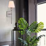 Pauwer Set of 2 White Fabric Shade Sconces