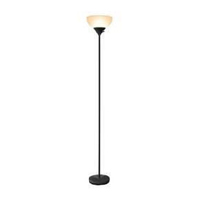 Newhouse Lighting NHFL-CH-BK Charles 71-inch Modern Standing, Torchiere Floor Lamp for Bedrooms, Living Room | Durable Floor Lamp For Home, Office, Reading (Black)