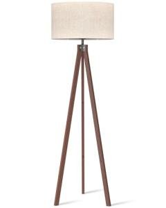 Mid Century Wood Tripod Floor Lamp, Modern Design