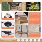 Boho Wooden Tripod Floor Lamp with Shelves & Bulb