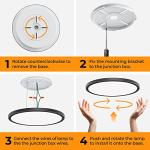 Matane 6-Pack 12" LED Ceiling Light, 24W, Selectable
