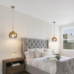 Modern Large Gold Glass Pendant Light Fixture