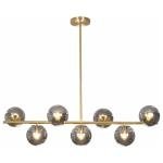 Modern Gold Brass 7-Light Globe Pendant Light Fixture