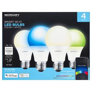 4-Pack Merkury Smart Wi-Fi Color Bulbs
