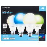 4-Pack Merkury Smart Wi-Fi Color Bulbs