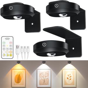 WILLED Rechargeable Wall Picture Lights with Remote Control