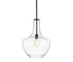 Glass/Metal LED Pendant Light, Dimmable, Farmhouse Style