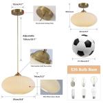 Gold Globe Pendant Light with Opal Glass Shade