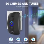 Wireless Waterproof Smart Doorbell with LED Flash
