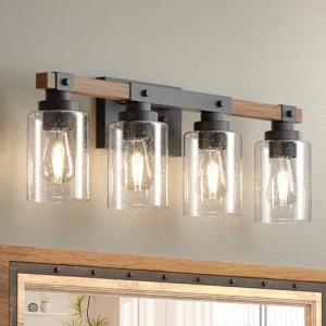 Farmhouse Rustic Bathroom Vanity Light: Vintage Industrial Wall Sconces