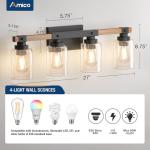 Farmhouse Rustic Bathroom Vanity Light: Vintage Industrial Wall Sconces