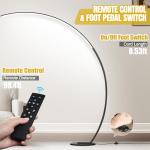 Bright LED Floor Lamp with Remote, Adjustable Color