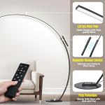 Bright LED Floor Lamp with Remote, Adjustable Color