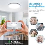 SunRider Dimmable LED Flush Mount Ceiling Light, 12