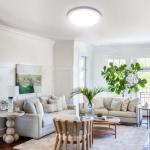 SunRider Dimmable LED Flush Mount Ceiling Light, 12