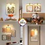 Modern Brass Picture Lights for Artwork Display, LED Swing Arm