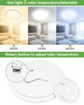 6-Pack 12" LED Flush Mount Ceiling Light Fixture