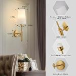 Powfloven Gold Rechargeable Battery Wall Sconces Set