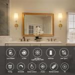 Powfloven Gold Rechargeable Battery Wall Sconces Set