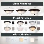 Modern 2-Light Flush Mount Ceiling Light, Alabaster Glass Shade