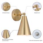 Gold Modern Brass Wall Sconces Set of 2